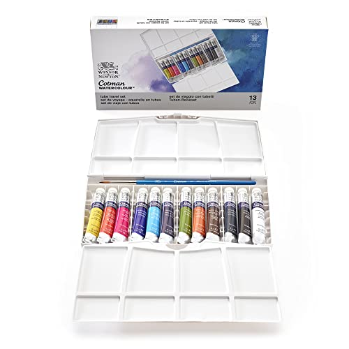 Winsor & Newton Cotman Watercolor Paint Set, 12 x 8ml Tube Travel Set - style: 12 Tube Travel Set 8ml