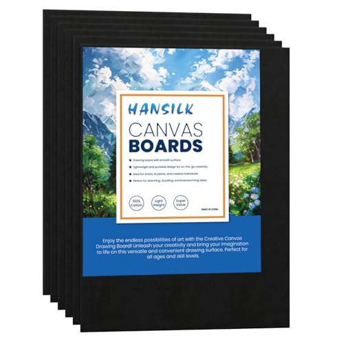 12x16 Canvas for Painting - Artist-Grade Blank Canvases Boards & Panels, Premium White Flat Canvas Bundle for Adults (6 Pack) - size: 12*16-BL-6