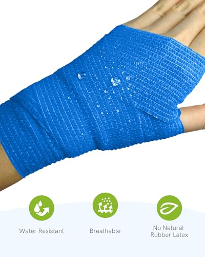 FriCARE Self Adhesive Bandage Wrap, Medical Tape in First Aid Kit | Elastic Cohesive Bandages for Sports/Vet/Wrist Ankle Wounds, 2 Inches X 5 Yards, Latex-free 6 Rolls, Urban Pop - color: Urban Pop