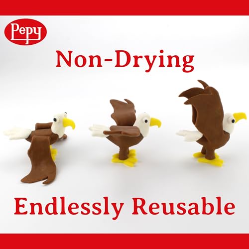 Pepy Plastilina Reusable and Non-Drying Modeling Clay; Set of 24 Bars, 1.4 Ounce Each, Perfect for Arts and Crafts Projects, Yellow - color: Yellow