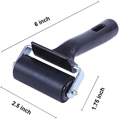 ONTWIE 2.5 inch Rubber Roller, Rubber Brayer Roller, Paint Brayer (Black)