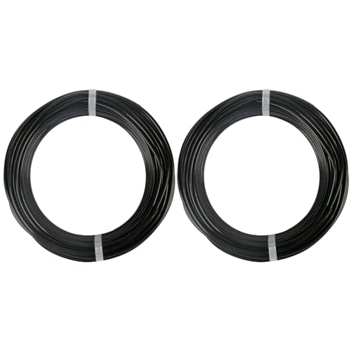 2 Rolls Aluminum Craft Wire, 9 Gauge (3mm) Flexible Metal Wire for Jewelry Making, 65.6 Ft (32.8 Ft/Roll) Bendable Armature Wire for Bonsai, Sculpting and DIY Crafts [Black] - size: 9Gauge 32.8Ft Each, style: Black
