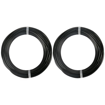 2 Rolls Aluminum Craft Wire, 9 Gauge (3mm) Flexible Metal Wire for Jewelry Making, 65.6 Ft (32.8 Ft/Roll) Bendable Armature Wire for Bonsai, Sculpting and DIY Crafts [Black] - size: 9Gauge 32.8Ft Each, style: Black