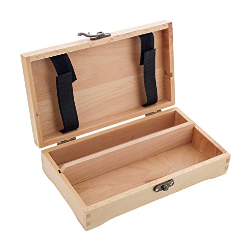 U.S. Art Supply Multi-Function Artist Supply Box with Locking Clasps | Wooden Art Box for Artist Supplies, Brushes, Pencils, Erasers, Tool Storage Organizer Case to Protect and Transport