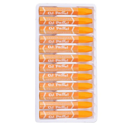 PATIKIL Amber Oil Pastels, 12Pcs Soft Oil Crayons Vibrant and Creamy Pastels Stick Art Supplies for Art Painting Drawing Blending Graffiti for Artists Beginners - color: Amber
