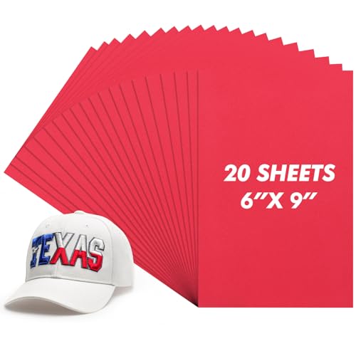 Innconee 20 Pcs 3mm Embroidery Foam EVA Foam Sheets for 3D Embroidery Arts and Crafts, DIY Projects, Hand Sewing, Quilting, Hats, Cosplay Costumes, Pillows(Red,6 x 9 Inch) - color: Red, size: 6 x 9 Inch