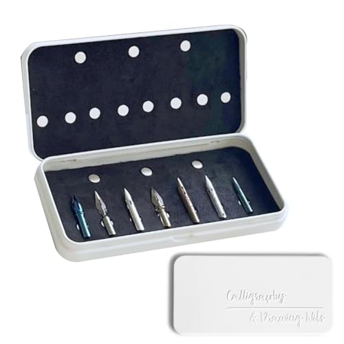 Portable Nibs Storage Box with Magnets, Magnetic Pen Nibs Holder Calligraphy Nib Organizer Box for Carry Pocket, Art & Calligraphy Organizer, Perfect Gifts