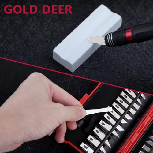 29PCS Exacto Knife Set Hobby Knife Cutter Knife Precision Cutter Hobby Knife Blades Set for Art Work Scrapbooking Stencil Architecture Modeling Wood Leather Working