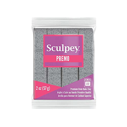 Sculpey PE02 5065 Premo Polymer Clay 2 Ounces-Gray Granite - color: Grey Granite, size: 2 oz