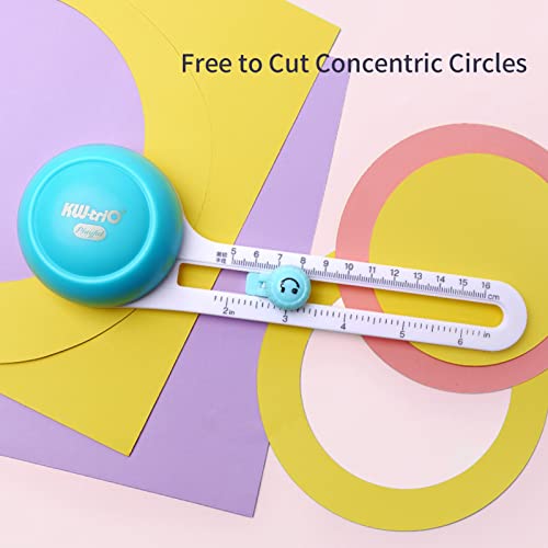 Adjustable Circle Paper Cutter for Precision Crafting | Swivel Metal Blade, Cuts 1-8 Inch Diameters, Ideal for Cards, Scrapbooks & Art Projects, Compact 7x22x5cm Base