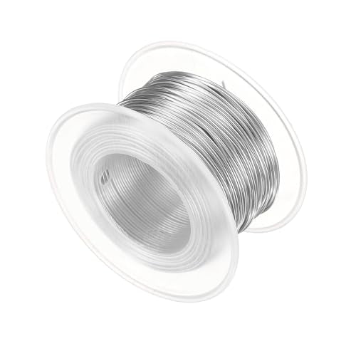 HARFINGTON 20 Gauge Aluminum Craft Wire 0.8mm 98.5ft Flexible Bendable Anodized Metal Jewelry Sculpting Wire for Jewelry Making Modelling Craft DIY, Silver Tone - color: Silver Tone, size: 30M x 0.8mm