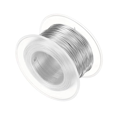 HARFINGTON 20 Gauge Aluminum Craft Wire 0.8mm 98.5ft Flexible Bendable Anodized Metal Jewelry Sculpting Wire for Jewelry Making Modelling Craft DIY, Silver Tone - color: Silver Tone, size: 30M x 0.8mm