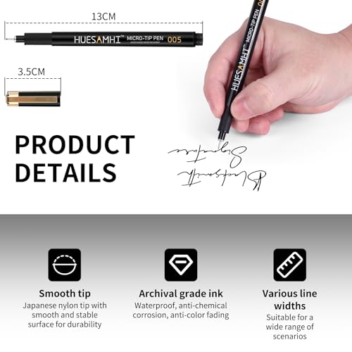 01 micro fineliner pens, no bleed waterproof pens drawing sketch art, archival ink artist set outline gift - color: 4pcs-01（black）