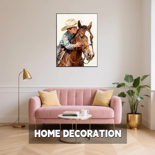 TINDAY Horse Paint by Numbers Kit for Adults Beginner Easy Paint | DIY Oil Paint by Number for Adult Horse Acrylic Painting by Number for Adult on Canvas Painting Wall Decor 16x20 In - color: Horse