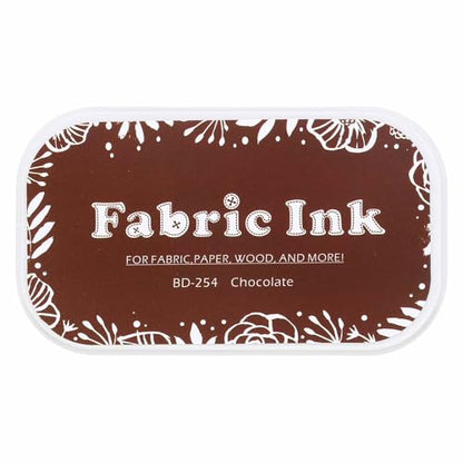MECCANIXITY Ink Pads for Stamps, 3.7x2.2 Inch Fabric Ink Pad for Cloth, Wood, Paper, Fingerprint, DIY Card Making, Brown - color: Brown