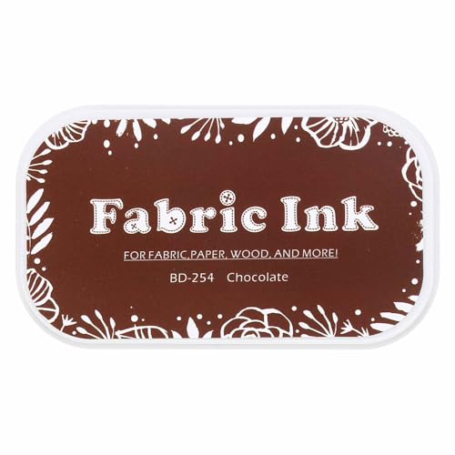 MECCANIXITY Ink Pads for Stamps, 3.7x2.2 Inch Fabric Ink Pad for Cloth, Wood, Paper, Fingerprint, DIY Card Making, Brown - color: Brown