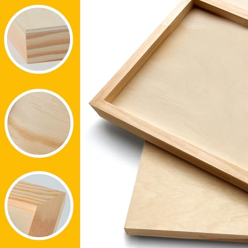2 Pack 36x48'' Unfinished Gallery Birch Wood Canvas Panels | 1 1/2’’ Deep Wood Canvas, Cradle Boards for Painting, Acrylic Pouring, Art, Crafts, Epoxy Resin, Laser Engraving Cutting - size: 36*48 2 Pack