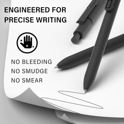 0.7mm Gel Pens Black Ink, 8 Pack Retractable Pens with Fidget Clip - color: Black -8Pcs Black Ink
