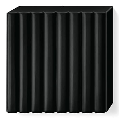 Staedtler FIMO Soft Polymer Clay - -Oven Bake Clay for Jewelry, Sculpting, Crafting, Black 8020-9 - color: black, size: 57 g (Pack of 1)