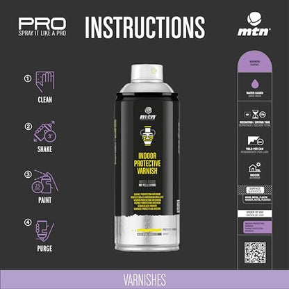 MTN PRO Indoor Protective Matte Spray – Clear Matte Finish with UV Protection, 400ml