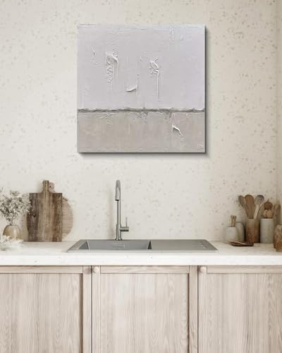 NANKAI Art minimalist style gray and white abstract oil painting - color: NKHB001
