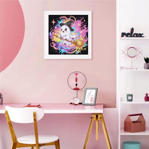 Arttoplus Halloween Diamond Art Painting Kits for Kids with Frame 7x7inch - color: CC1247-US