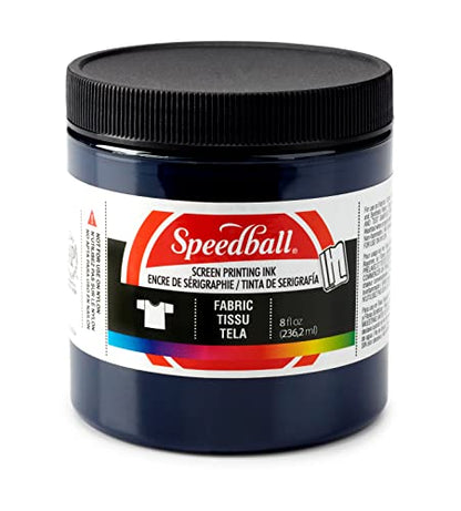 Speedball Fabric Screen Printing Ink, 8-Ounce, Blue Denim for T-Shirt and Silkscreen Printmaking - color: Blue Denim, size: 8 fl oz