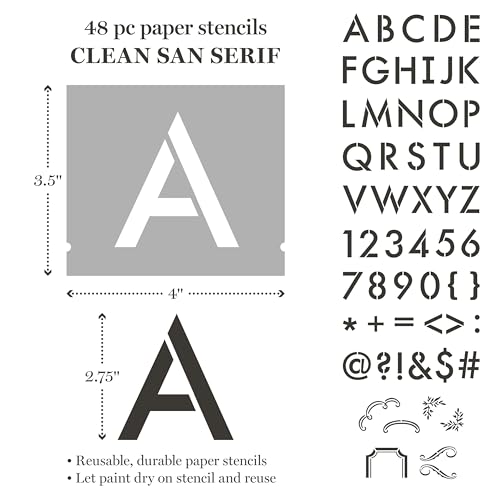 Martha Stewart, Classic Alphabet Paper Lettering Stencil and Tool Kit, 150 pc - style: Classic Alphabet