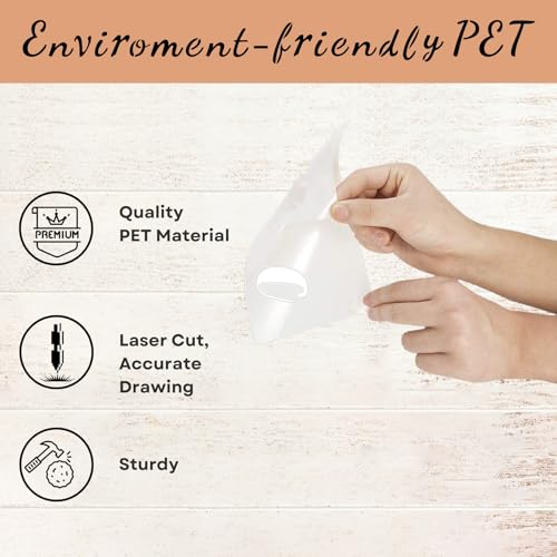 45Pcs Letter Stencils Set, 4 & 2 Inch Reusable PET Painting Stencils