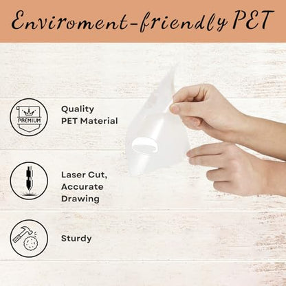 45Pcs Letter Stencils Set, 4 & 2 Inch Reusable PET Painting Stencils