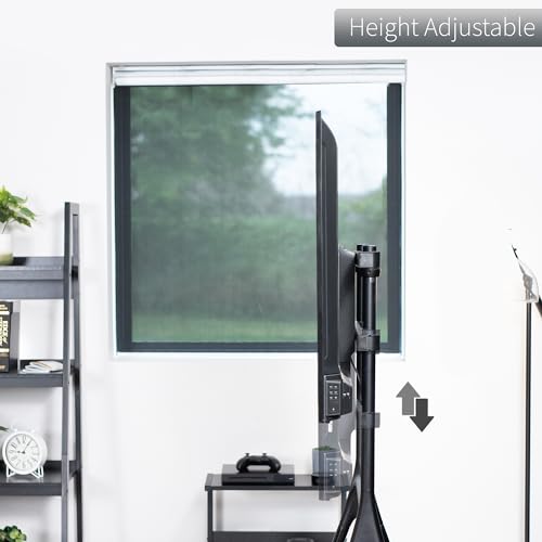 VIVO Black Easel TV Stand for 49 to 70 inch Screens, STAND-TV70AB | Articulating Artistic Studio Display Stand, Adjustable TV Mount with Swivel, 4 Leg Base, Max VESA 600x400, Holds 88 lbs - color: Black - Black, size: 49 to 70 in TVs