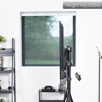 VIVO Black Easel TV Stand for 49 to 70 inch Screens, STAND-TV70AB | Articulating Artistic Studio Display Stand, Adjustable TV Mount with Swivel, 4 Leg Base, Max VESA 600x400, Holds 88 lbs - color: Black - Black, size: 49 to 70 in TVs