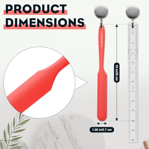 3pcs Silicone Jar Spatulas 10in Long Skinny Heat-Resistant, Narrow Spatula Set for Scraping Peanut Butter, Sourdough, Jam in Small Containers, Blenders & Baking (Black & Red & Orange) - color: Black & Red & Orange