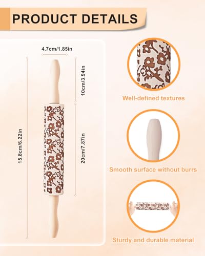 eZAKKA Clay Texture Roller Kit for Pottery with Pattern Set - size: Style 2