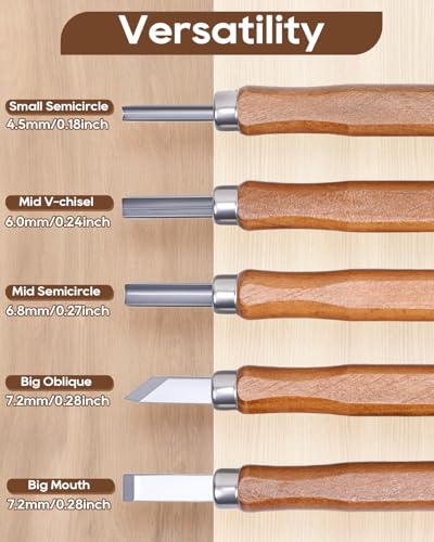 UCEC 5+7 Pack Linocut Wood Carving Tools & Linocut Block Printing Kit – Includes 5 Soft 4" x 6" Linoleum Blocks and Lino Cutting Tools with 6 Blades Universal Size, 4’’ Brayer Roller, Complete Rubber