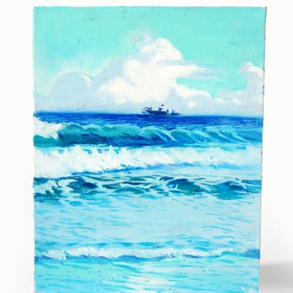 PHOENIX Blue Oil Paint Stick - Set of 12 Ocean Marine Colors 37ml Large Soft Oil Pastels for Artists - color: 12 Marine Colors