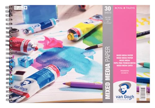 Van Gogh Mixed Media Spiral Bound Pad, 140lb., 30 Sheets, 11.7" x 16.5" / A3 - size: A3