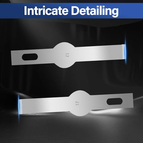 120 Pack Hobby Knife Blades, #17 High Carbon Steel Replacement Blades for Craft & Art, Standard Sharpness Craft Knife Refills for Paper, Fabric & Thin Plastic - style: #17