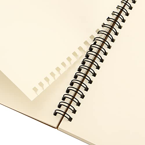 20 Pack A5 Unlined Spiral Notebook, 120 Pages/60 Sheets Softcover Kraft Blank Stketch Book Journal Notebook, Sketch Pad for Drawing, Sketching, Writing, 8.3 x 5.5 inch - size: A5 120 Pages 20 PCS