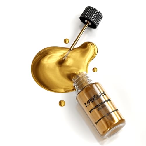 KAMENSKAYA Rich Gold Leaf Paint, Liquid Gilding Paint, 0.68 fl oz | Liquid Leaf Paint with Natural Metallic Pigment, Strong Shine, One-Coat Coverage, Built-In Brush – Made in EU - color: Rich Gold, size: 0.68 Fl Oz (Pack of 1)