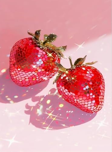 RYMILIE Strawberry Diamond Art Kits for Adults Diamond Painting Kit 12x16in - color: DP00118