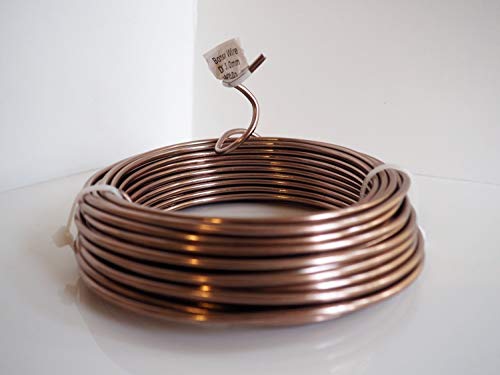 Anodized Aluminum 3.5mm Bonsai Training Wire 250g Large Roll (30 feet) - Choose Your Size and Color (3.5mm, Brown) - color: Brown, size: 3.5mm