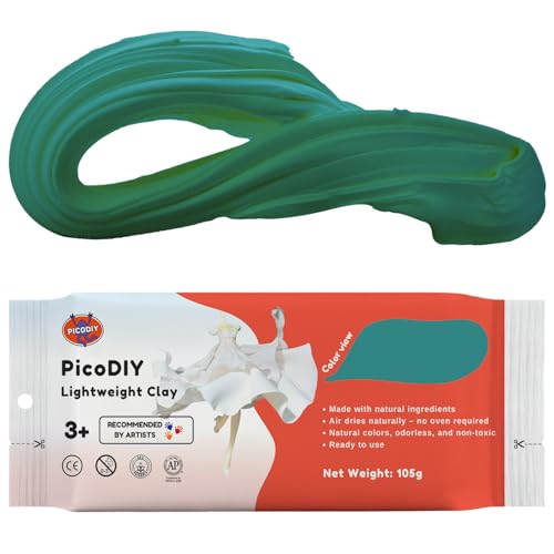 Air Dry Clay Lightweight, Flexible Modeling Clay for Adults Arts and Crafts | Professional & Moldable, Soft & No-Stick, Polymer Clay for Sculpting, Molding,Anime Figures,Making Costumes,DIY Projects - color: Green