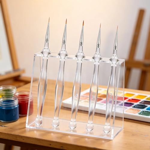 5PCS Detail Paint Brushes Set for Acrylic Oil Watercolor Gouache | Miniature Brushes for Fine Detailing & Art Painting, Mini Painting Brush For Models Paint by Number Figurine