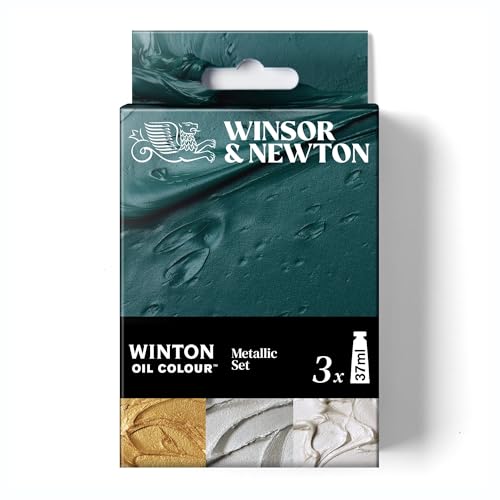 Winsor & Newton Winton Oil Color Paint Set, Metallics, 3 x 37ml Tubes - style: Metallic - 3 x 37ml
