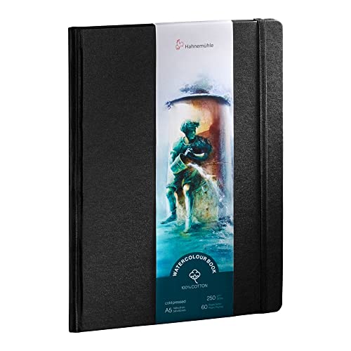 Hahnemuhle 100% Cotton Watercolor Books 5.83" x 8.27" Portrait - size: 5.8" x 8.3"