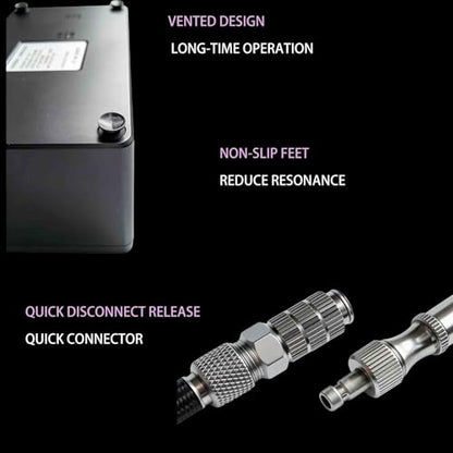 Airbrush Kit with Air Compressor, 55PSI 6 Adjustable Pressure, 0.3mm Dual-Action Airbrush Gun, for Model Painting, Makeup, Cake Decorating, Tattoo, Nail Art