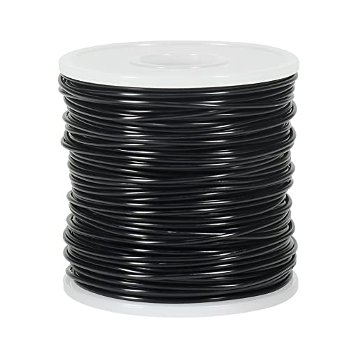 Tenn Well 164ft 15 Gauge 1.5mm Aluminum Wire Black Bendable for Jewelry - color: Black, size: 15 Gauge