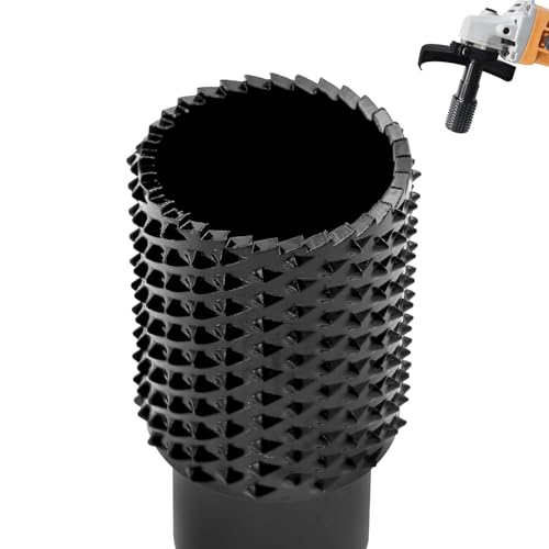 3pcs DIY Wood Carving and Deburring Tools Sphere Rotary Burrs with 5/8"-11 Thread for 4 1/2 and 5" Angle Grinder, Safe Carbon Steel Electric Grinder Bits Accessories for Wood Grinding Reaming Grooving