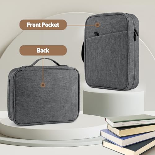 Bible Cover Bag With For Women Men Scripture Study Carrying Book Cover - color: Deep purple